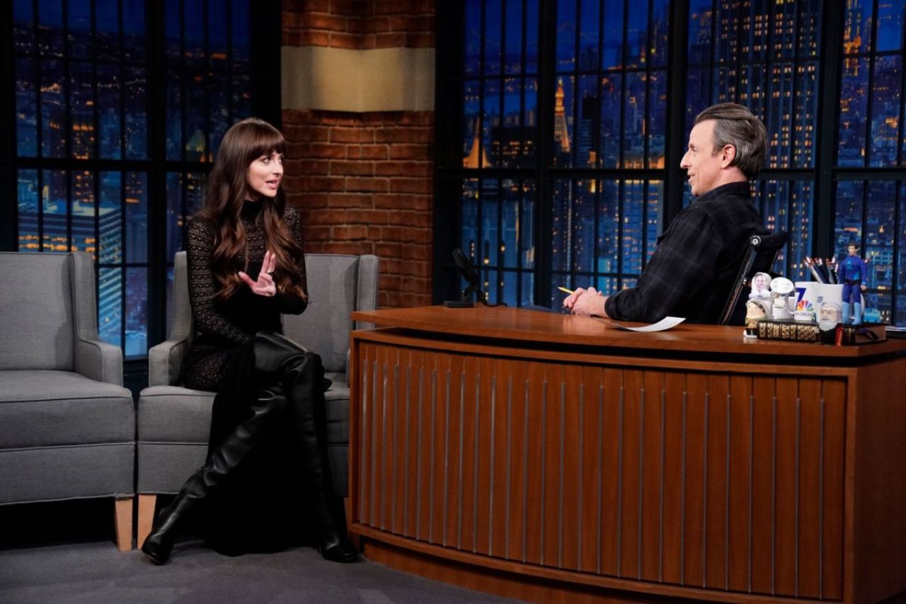 Dakota Johnson at Late Night With Seth Myers in New York3